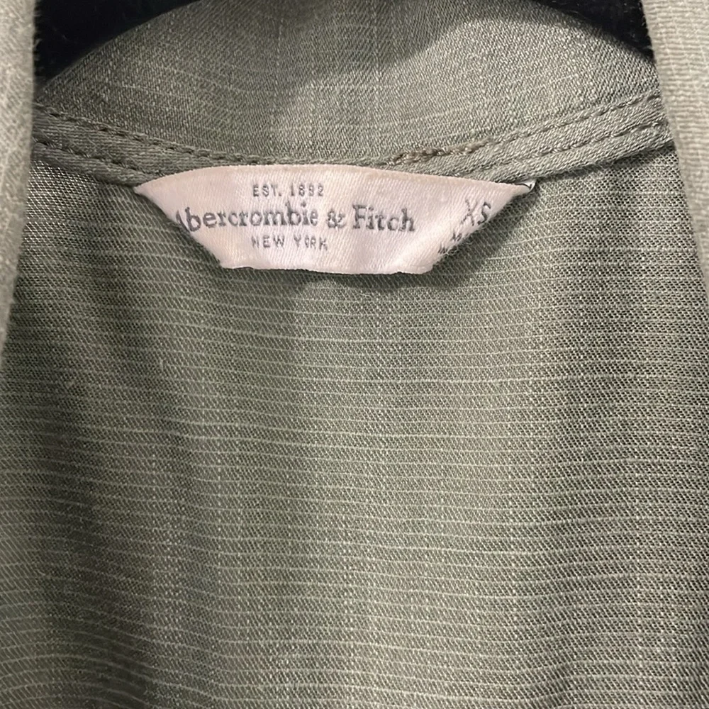 Abercrombie & Fitch Olive Army Green Women’s Light Utility Jacket Size XS